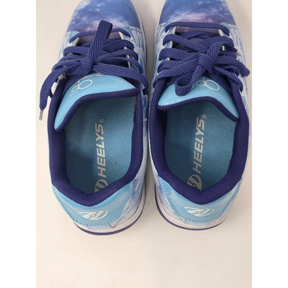 Heelys Ocean Pacific OP Split Low Roller Shoes Blue Palm Print Mens US 8 Womens